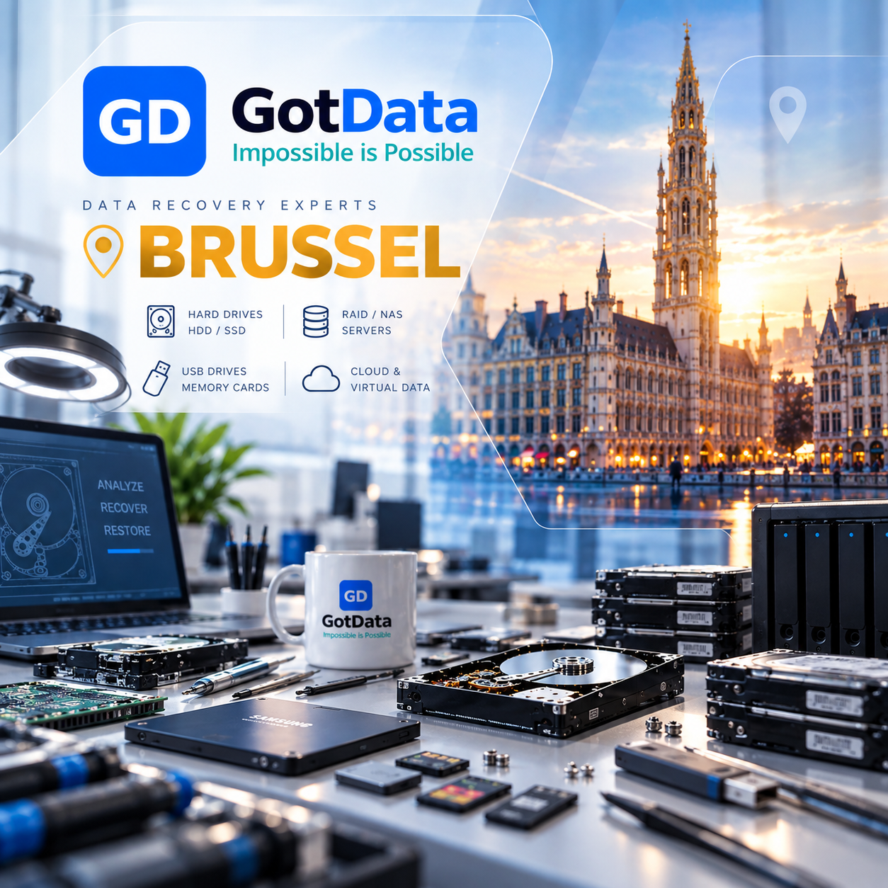 Data recovery Brussel en omgeving bij GotData