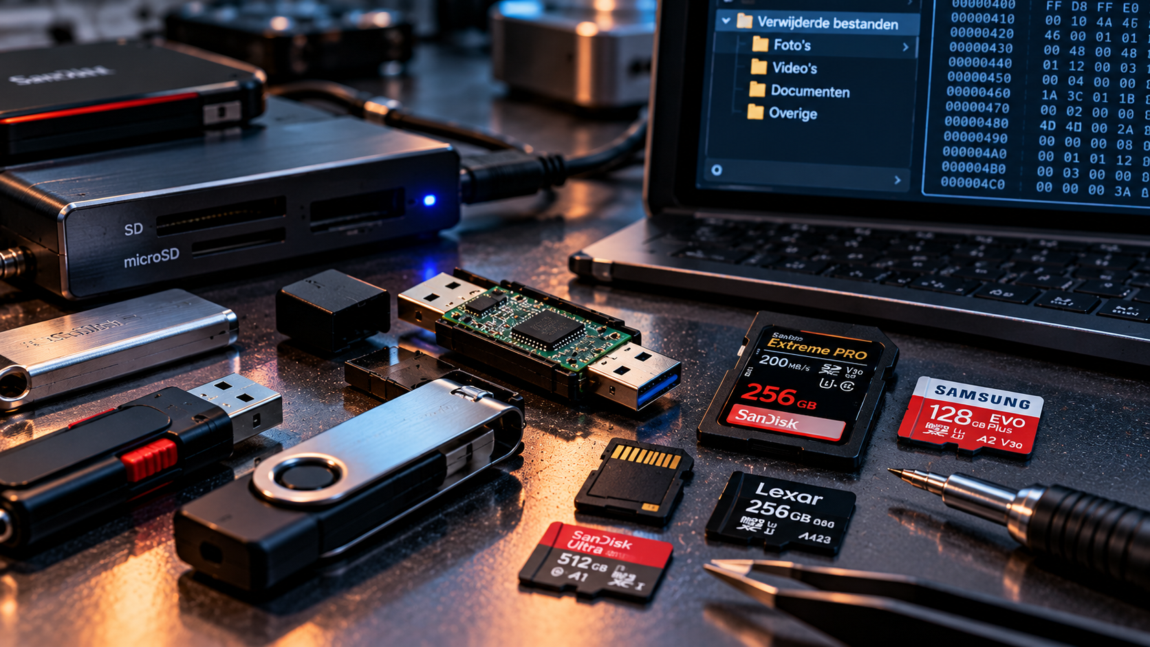 USB flash drives and memory cards