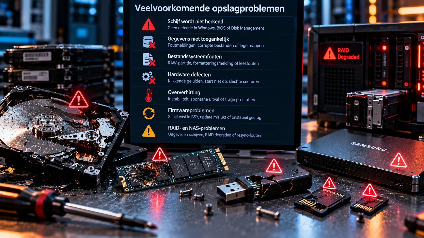Common storage device failures